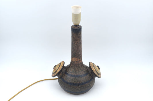 Mid-Century Modern Jette Hellerøe für Axella Stentøj Studiokeramik Tischlampe 755 1970s – zeitgenössische brutalistische Kunstkeramik