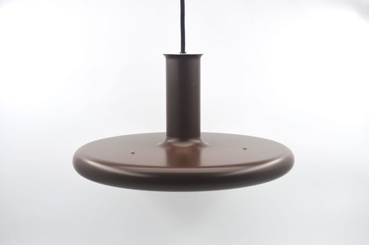 Seltene Fog & Mørup Optima Pendellampe 1970s Hans Due Design dänischer MCM-Designklassiker – seltene braune Vintage Hängelampe