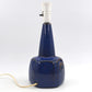 Große blaue Vintage Einar Johansen Tischlampe 1020 für Søholm Stentøj Bornholm Keramik Dänemark 1960's Danish Mid-Century Modern Designlampe