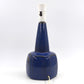 Große blaue Vintage Einar Johansen Tischlampe 1020 für Søholm Stentøj Bornholm Keramik Dänemark 1960's Danish Mid-Century Modern Designlampe