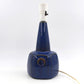 Große blaue Vintage Einar Johansen Tischlampe 1020 für Søholm Stentøj Bornholm Keramik Dänemark 1960's Danish Mid-Century Modern Designlampe