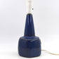 Große blaue Vintage Einar Johansen Tischlampe 1020 für Søholm Stentøj Bornholm Keramik Dänemark 1960's Danish Mid-Century Modern Designlampe