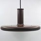 Seltene Fog & Mørup Optima Pendellampe 1970s Hans Due Design dänischer MCM-Designklassiker – seltene braune Vintage Hängelampe