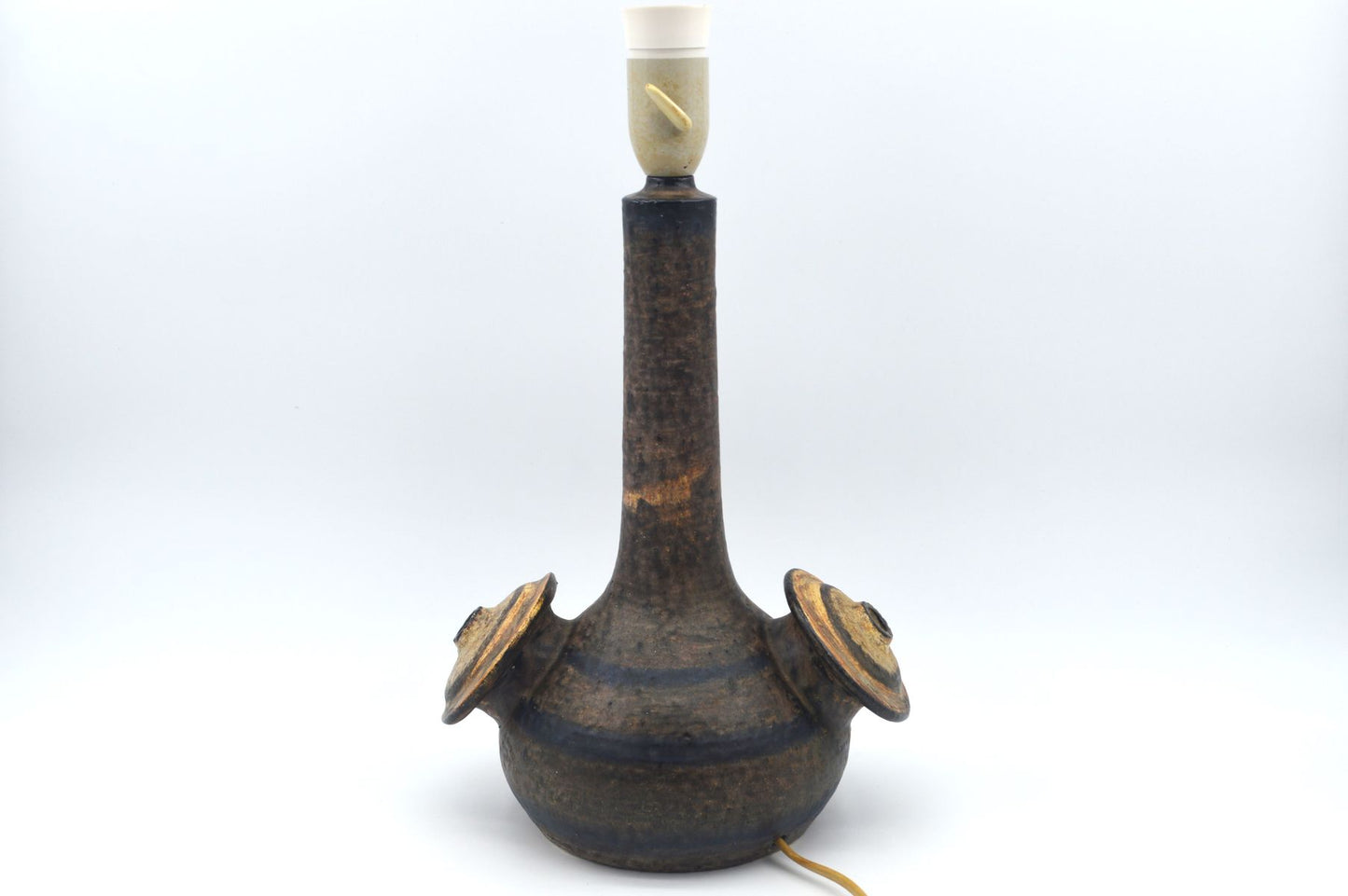 Mid-Century Modern Jette Hellerøe für Axella Stentøj Studiokeramik Tischlampe 755 1970s – zeitgenössische brutalistische Kunstkeramik