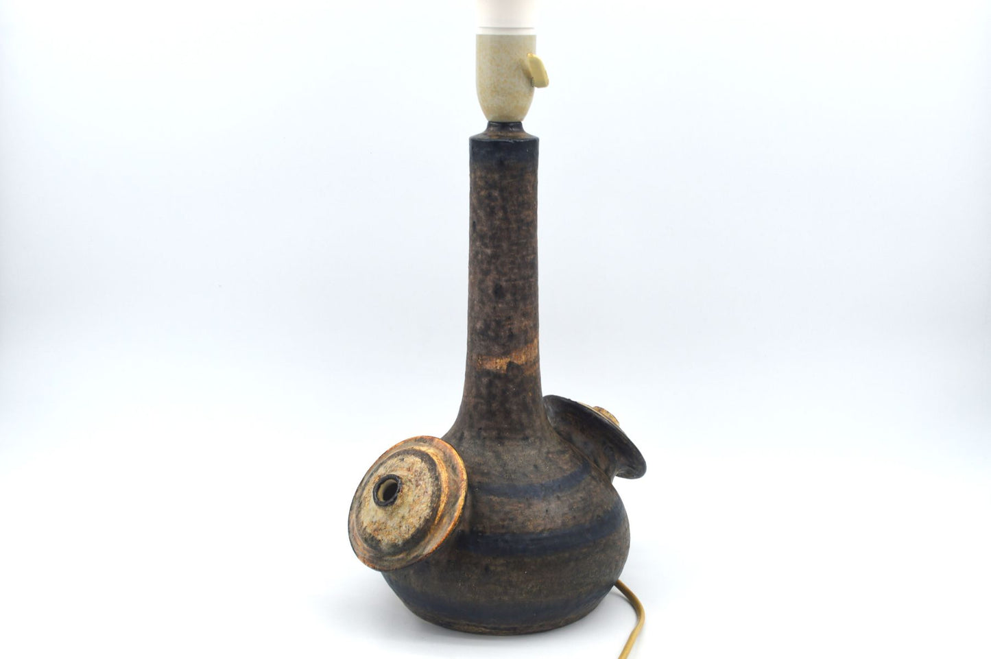 Mid-Century Modern Jette Hellerøe für Axella Stentøj Studiokeramik Tischlampe 755 1970s – zeitgenössische brutalistische Kunstkeramik