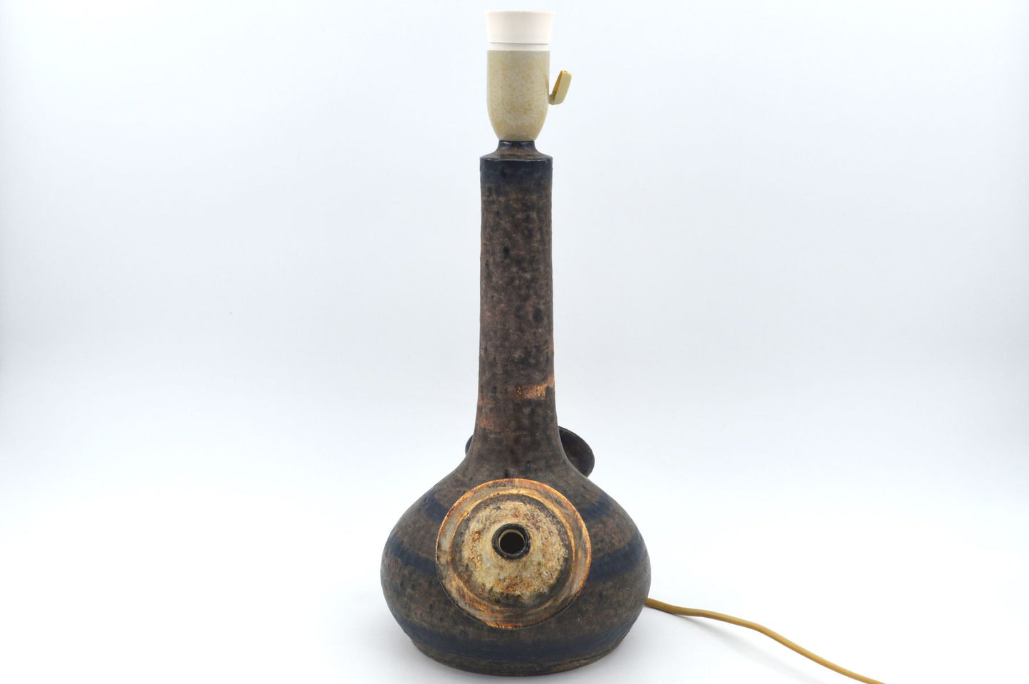 Mid-Century Modern Jette Hellerøe für Axella Stentøj Studiokeramik Tischlampe 755 1970s – zeitgenössische brutalistische Kunstkeramik