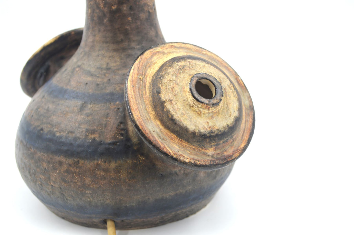 Mid-Century Modern Jette Hellerøe für Axella Stentøj Studiokeramik Tischlampe 755 1970s – zeitgenössische brutalistische Kunstkeramik