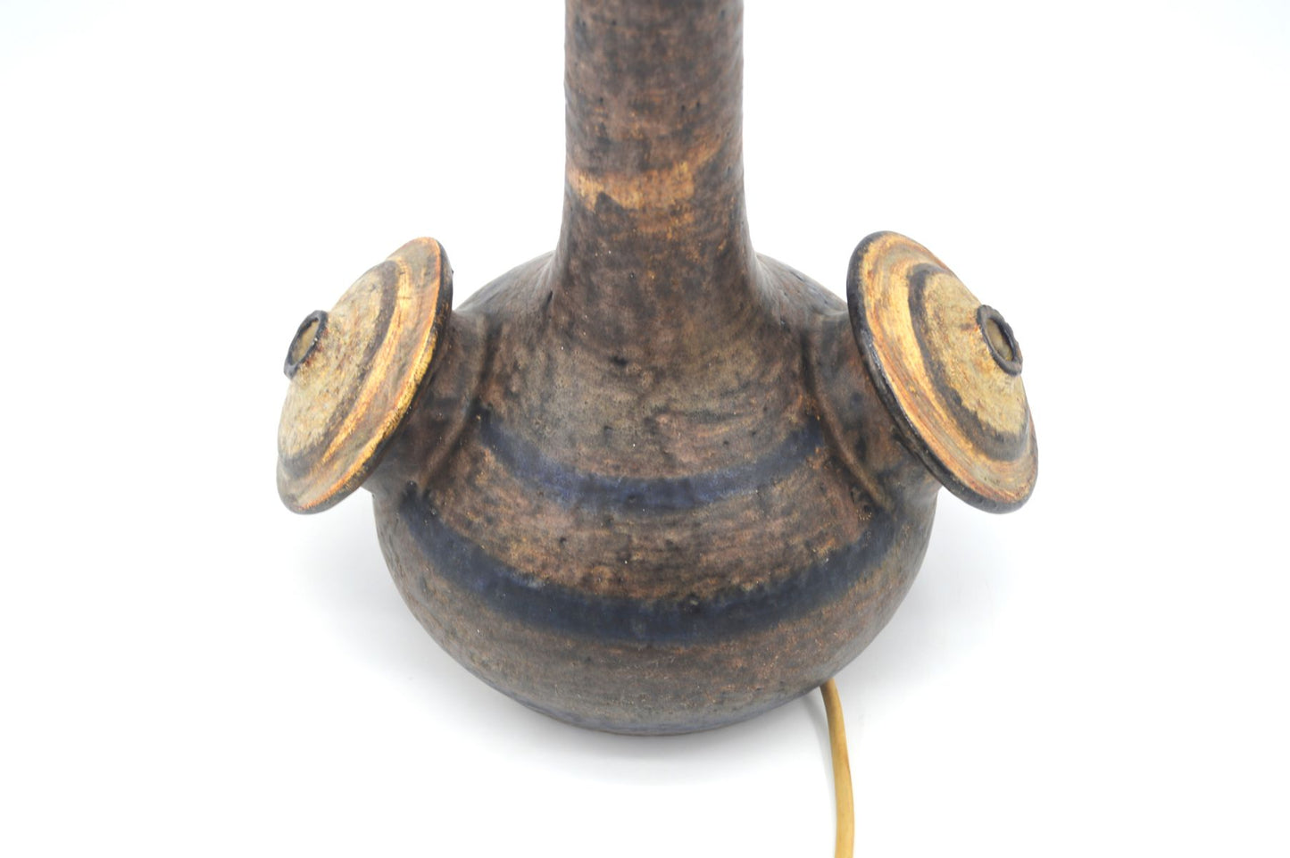 Mid-Century Modern Jette Hellerøe für Axella Stentøj Studiokeramik Tischlampe 755 1970s – zeitgenössische brutalistische Kunstkeramik