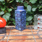 Vintage Royal Copenhagen Nils Thorsson Baca Fajance Vase 704/3259 im seltenen blau-schwarzen Design 1970s Mid-Century Danish Modern Design
