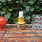 Vintage Bitossi Keramik Tischlampe Carta Design Aldo Londi Mid-Century Modern Design mit seltener gelber Glasur 1960s italienischer Designklassiker