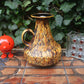 Seltene große Vintage Jopeko 2014/25 Keramik Vase mit außergewöhnlicher gelber Fat-Lava Glasur – Mid-Century Modern WGP Design Keramikvase