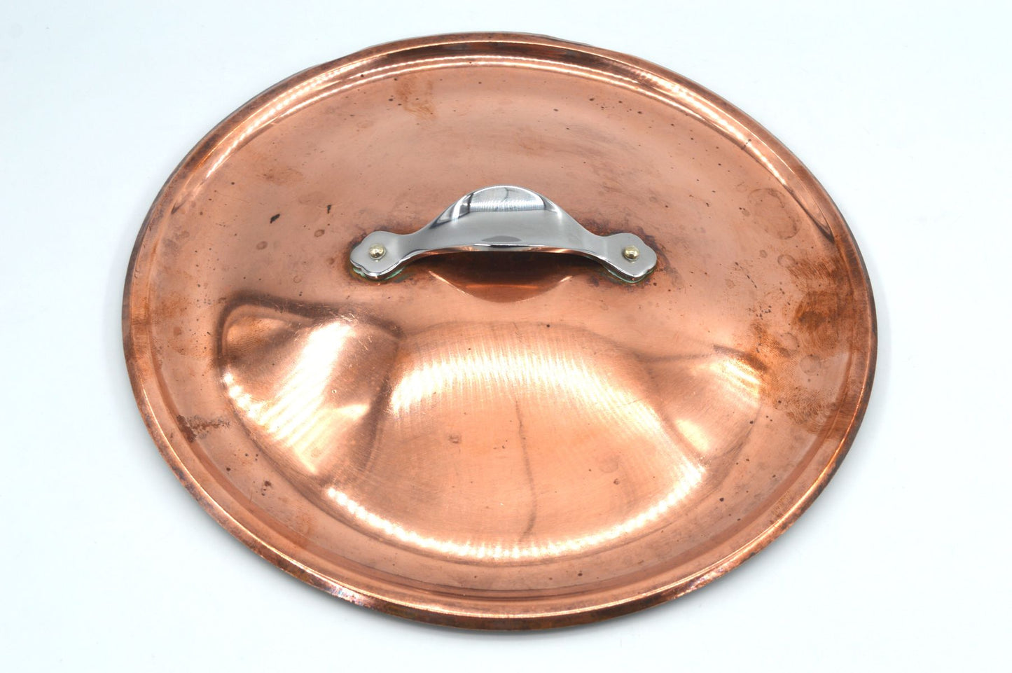 Seltene große Atlas Cohr Denmark Kuper Pfanne mit Deckel – dänische Mid-Century Design Kupferpfanne, Vintage dänischer Designklassiker