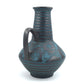 WGP Carstens Tönnieshof Keramik Vase 1507-27 im blauen Ankara Design 1960s Westdeutsche Vintage Fat-Lava Vase Helmut Scholtis Design
