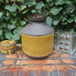 Große XL Bitossi Keramik Vase 309/26 Rimini Gelb Design Aldo Londi Mid-Century Modern Design mit seltener gelber Glasur 1960s italienischer Fat-Lava Designklassiker