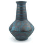 WGP Carstens Tönnieshof Keramik Vase 1507-27 im blauen Ankara Design 1960s Westdeutsche Vintage Fat-Lava Vase Helmut Scholtis Design