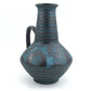 WGP Carstens Tönnieshof Keramik Vase 1507-27 im blauen Ankara Design 1960s Westdeutsche Vintage Fat-Lava Vase Helmut Scholtis Design