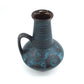 WGP Carstens Tönnieshof Keramik Vase 1507-27 im blauen Ankara Design 1960s Westdeutsche Vintage Fat-Lava Vase Helmut Scholtis Design