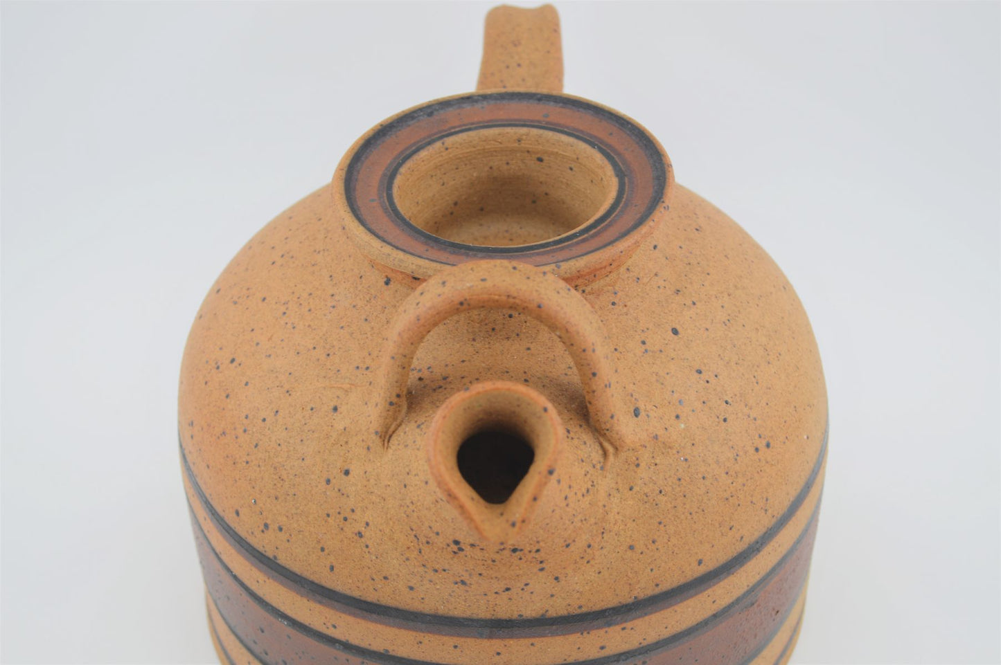 Jesper Packness Ceramic Teapot 1970s Danish Design Studio Ceramics Memphis Style