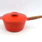 Großer Vintage Copco Denmark Gusseisen Topf Mid-Century Michael Lax Design 1960s dänisches Vintage Design Kochgeschirr – MCM Pop-Art Design