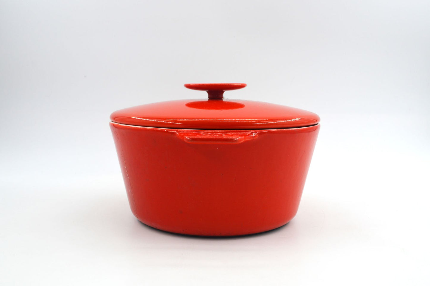 Großer Vintage Copco Denmark Gusseisen Topf Mid-Century Michael Lax Design 1960s dänisches Vintage Design Kochgeschirr – MCM Pop-Art Design