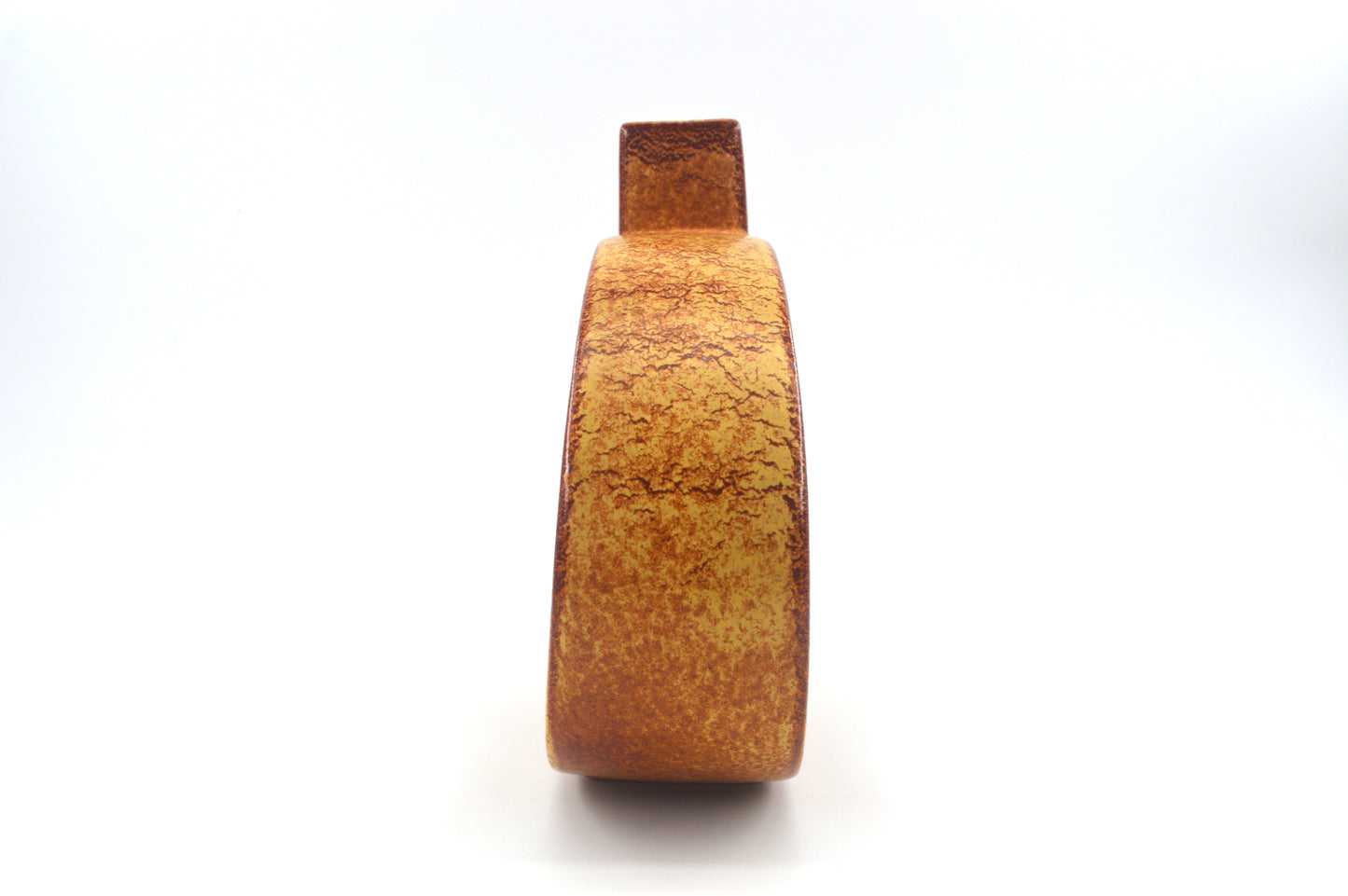 Skulpturale Bertoncello Schiavon Vase Modell 863 Roberto Rigon „Screziato Tabacco“ Space Age Design 1970s italienischer Designklassiker