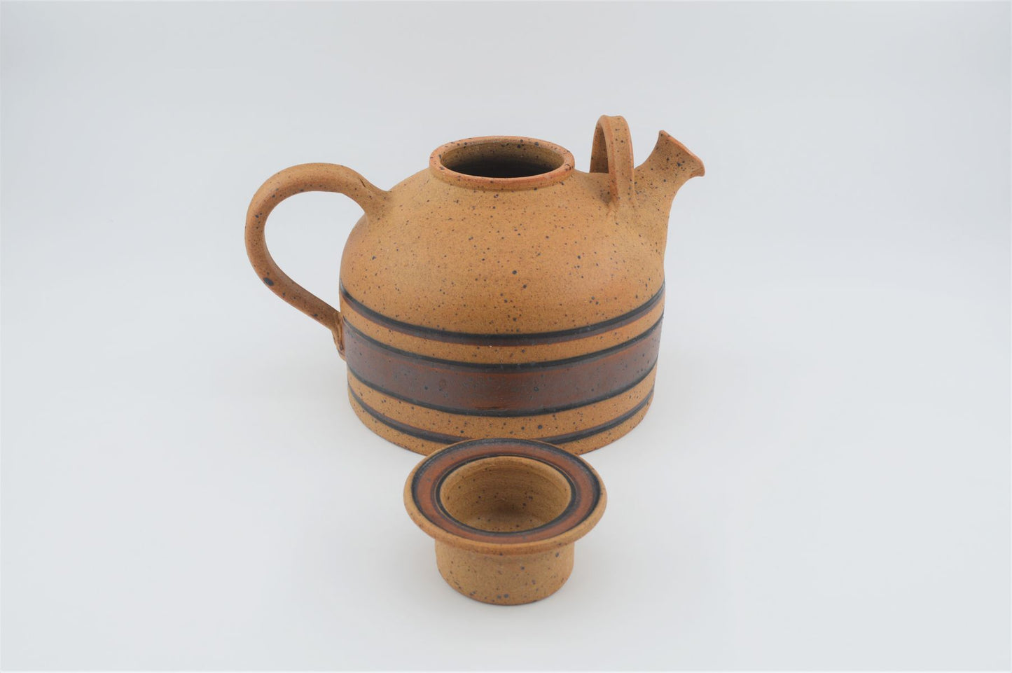 Jesper Packness Ceramic Teapot 1970s Danish Design Studio Ceramics Memphis Style