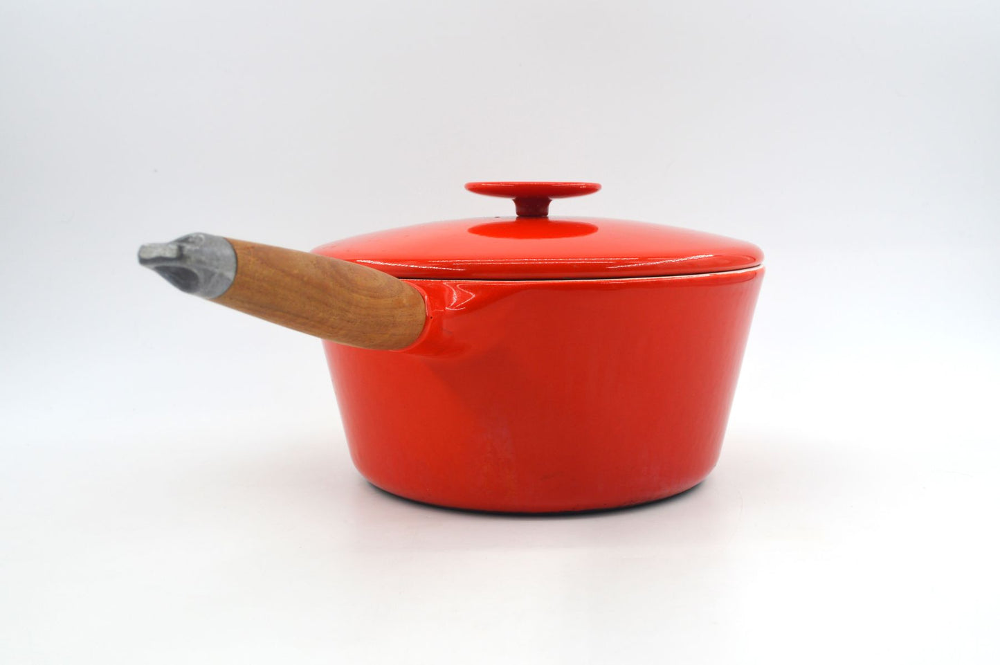 Großer Vintage Copco Denmark Gusseisen Topf Mid-Century Michael Lax Design 1960s dänisches Vintage Design Kochgeschirr – MCM Pop-Art Design