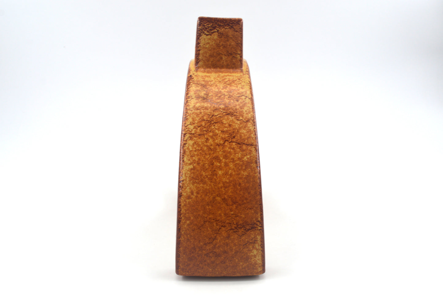 Skulpturale Bertoncello Schiavon Vase Modell 863 Roberto Rigon „Screziato Tabacco“ Space Age Design 1970s italienischer Designklassiker