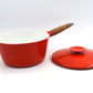 Großer Vintage Copco Denmark Gusseisen Topf Mid-Century Michael Lax Design 1960s dänisches Vintage Design Kochgeschirr – MCM Pop-Art Design