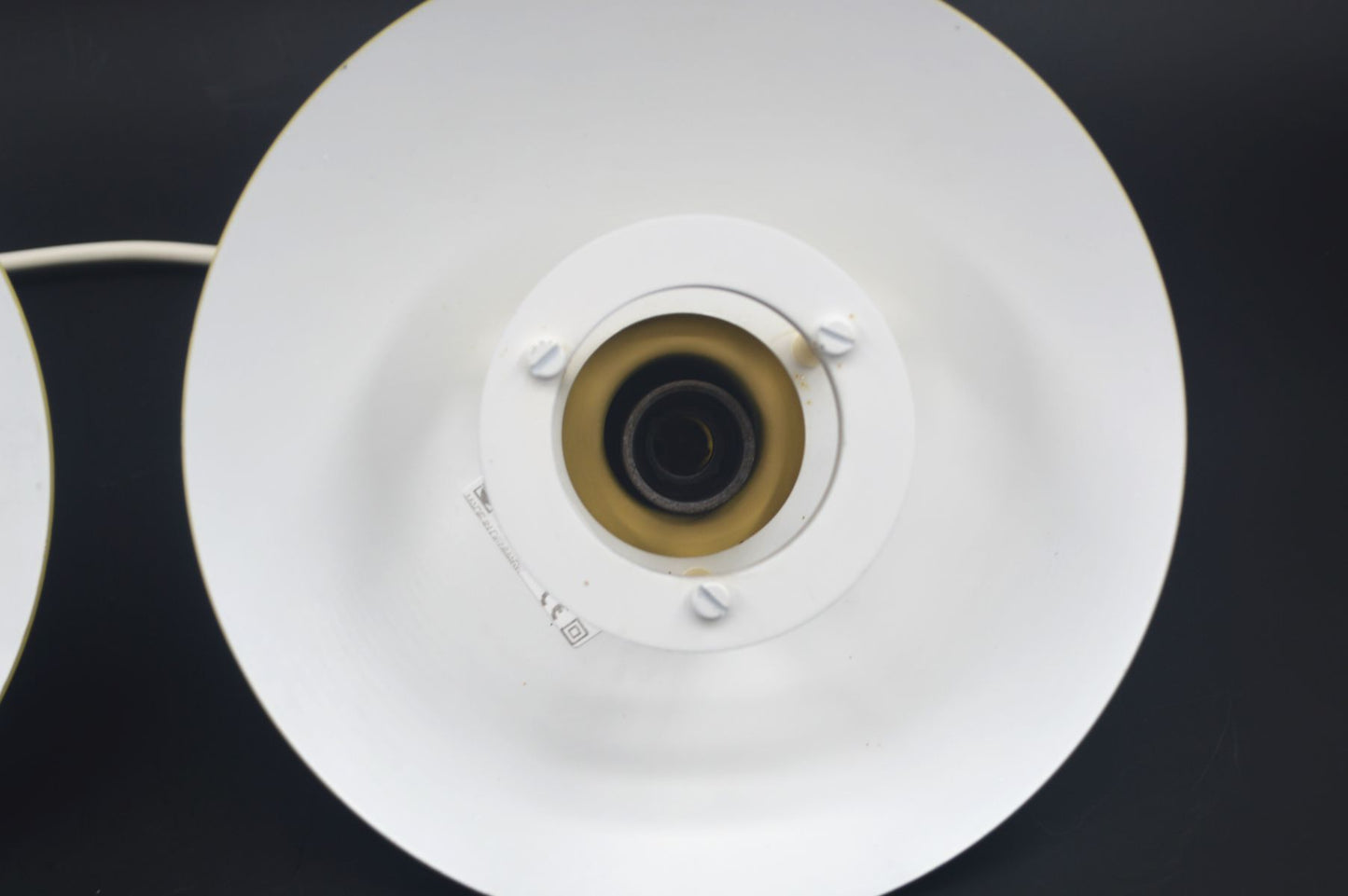 Jeka Metaltryk A/S Denmark gelbe Pendellampen Luna 8021-P Kurt Wiborg Design – dänische MCM Design 1980s Vintage Designlampen