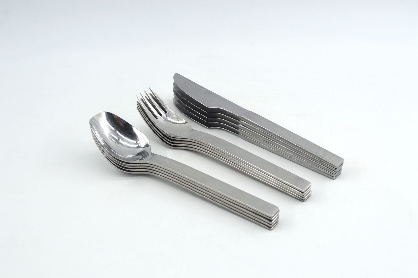 Vintage Rosenthal Studio Line Design Besteck - deutsches Mid Century Modern Besteck 1970er Jahre, Edelstahl gebürstet, Vintage Küchenbesteck