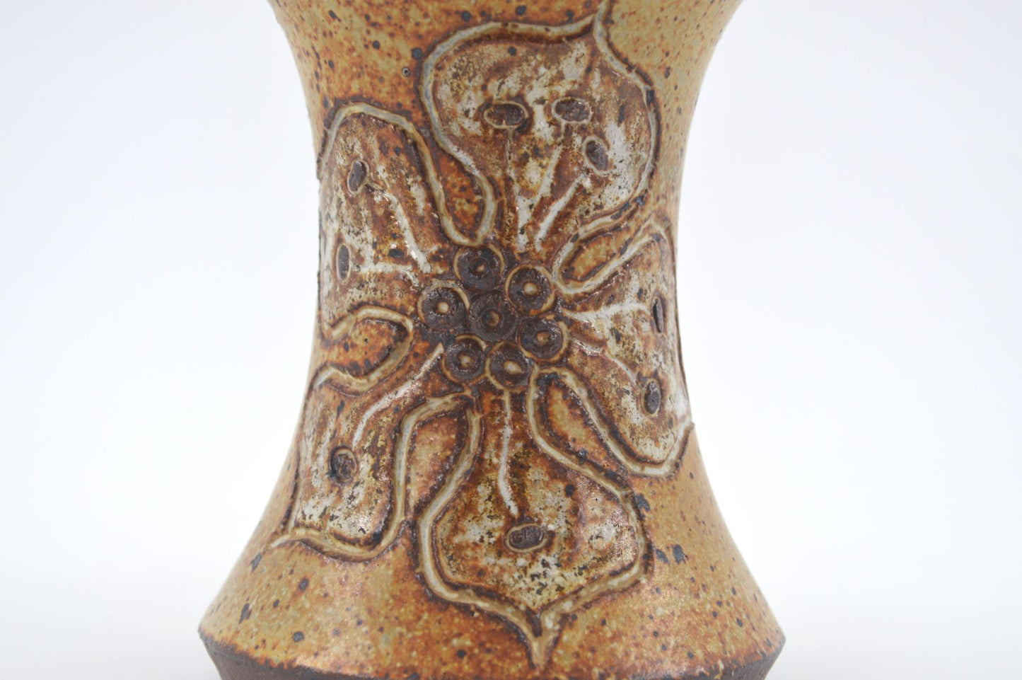 Mid-Century Mette Lokke Stiil Danmark Studiokeramik Vase Unikat 1970er Jahre handgefertigte dänische Brutalistische Kunstkeramik MCM Art