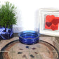 Mid-Century Michael Bang für Holmegaard Danmark Amfora blaue Opalglas Schale 1990s Danish Design