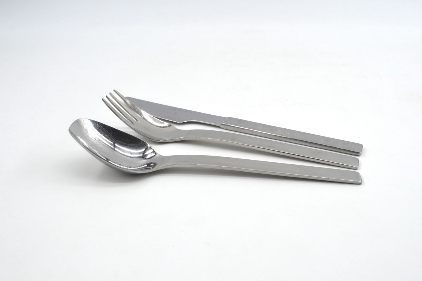 Vintage Rosenthal Studio Line Design Besteck - deutsches Mid Century Modern Besteck 1970er Jahre, Edelstahl gebürstet, Vintage Küchenbesteck