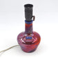 Außergewöhnliche 1960s Samsø Keramik Tischlampe mit irisierender rot-blauer Glasur – dänische Mid-Century Modern Studiokeramik Lampe Unikat