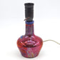 Außergewöhnliche 1960s Samsø Keramik Tischlampe mit irisierender rot-blauer Glasur – dänische Mid-Century Modern Studiokeramik Lampe Unikat