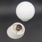 Dänische Nordisk Solar Mid-Century Badezimmer Lampen – 1960s Bauhaus Design Kugellampen mit Milchglas Lampenschirm – 1960s Kugel Design Wandlampen