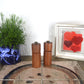 Mid-Century Falle Uldall Dane Wood Denmark Teakholz Salz und Pfeffer Mühlen 1960s Danish Modern Design