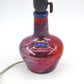 Außergewöhnliche 1960s Samsø Keramik Tischlampe mit irisierender rot-blauer Glasur – dänische Mid-Century Modern Studiokeramik Lampe Unikat