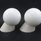 Dänische Nordisk Solar Mid-Century Badezimmer Lampen – 1960s Bauhaus Design Kugellampen mit Milchglas Lampenschirm – 1960s Kugel Design Wandlampen