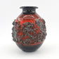 Große Mid-Century Glit Iceland Lava Studiokeramik Vase 1960s Fat-Lava Ragnar Kjartansson Design handgearbeitete isländische Kunstkeramik