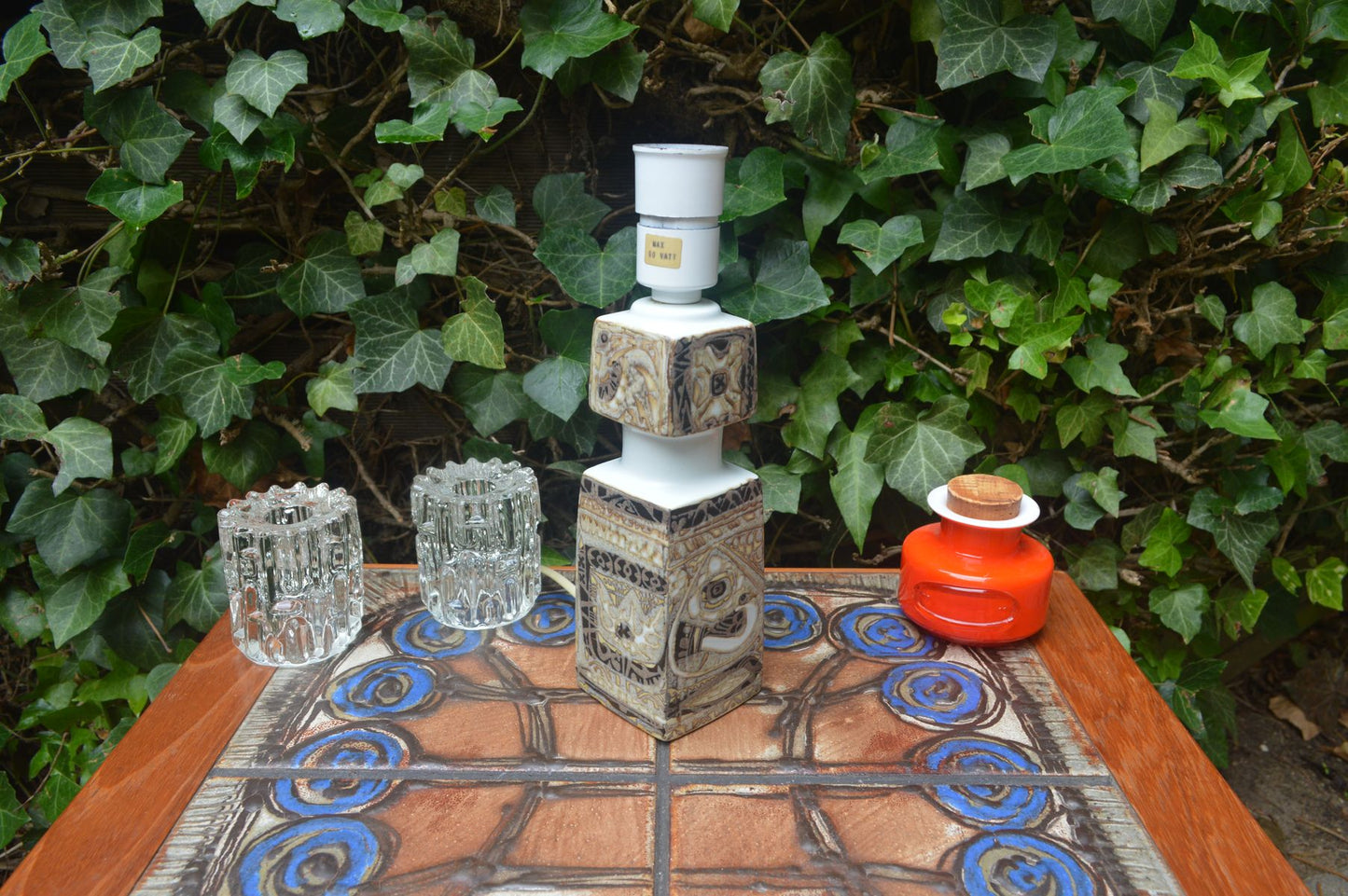 Vintage Fog & Mørup für Royal Copenhagen Tischlampe 92 7193 Nils Thorsson Baca Design Lampe 1960s Designklassiker - Mid-Century Danish Modern Design