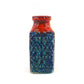 WGP Bay Keramik Fat-Lava Keramik Vase 984-20 Bodo Mans Design 1960s westdeutsches Design rote- und blaue Fat-Lava Glasur Pop-Art Design