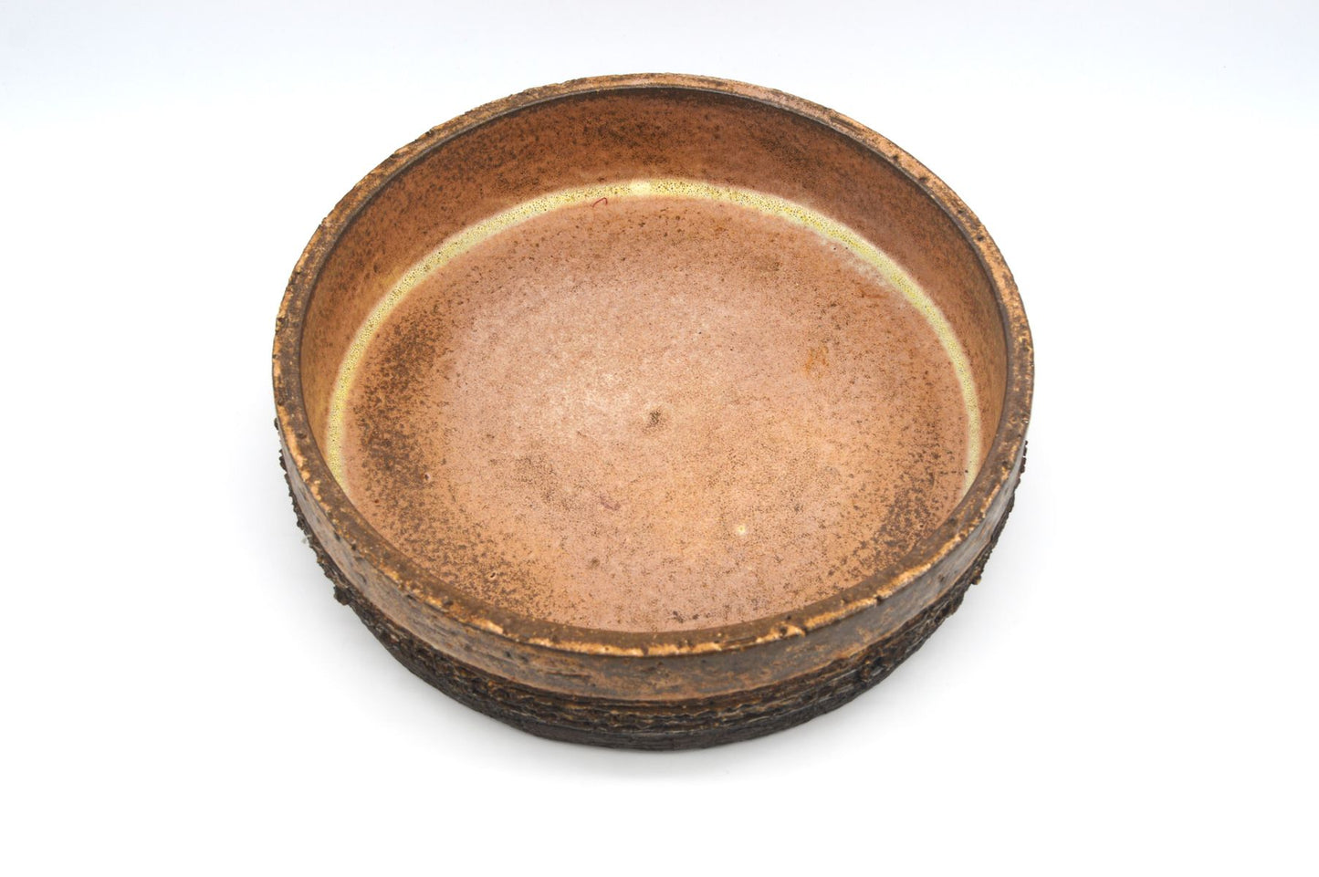 Große Mid-Century Robert Bentsen Danmark Studiokeramik Schale 1960s zeitgenössische dänische Brutalistische Kunstkeramik