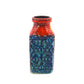 WGP Bay Keramik Fat-Lava Keramik Vase 984-20 Bodo Mans Design 1960s westdeutsches Design rote- und blaue Fat-Lava Glasur Pop-Art Design