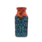WGP Bay Keramik Fat-Lava Keramik Vase 984-20 Bodo Mans Design 1960s westdeutsches Design rote- und blaue Fat-Lava Glasur Pop-Art Design