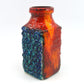 WGP Bay Keramik Fat-Lava Keramik Vase 984-20 Bodo Mans Design 1960s westdeutsches Design rote- und blaue Fat-Lava Glasur Pop-Art Design