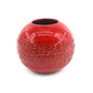 Seltene Vintage Bitossi Keramik Kugel-Vase W101/15 Aldo Londi Rimini Rot Design Mid-Century Modern Design mit roter Glasur - 1960s italienischer MCM Designklassiker