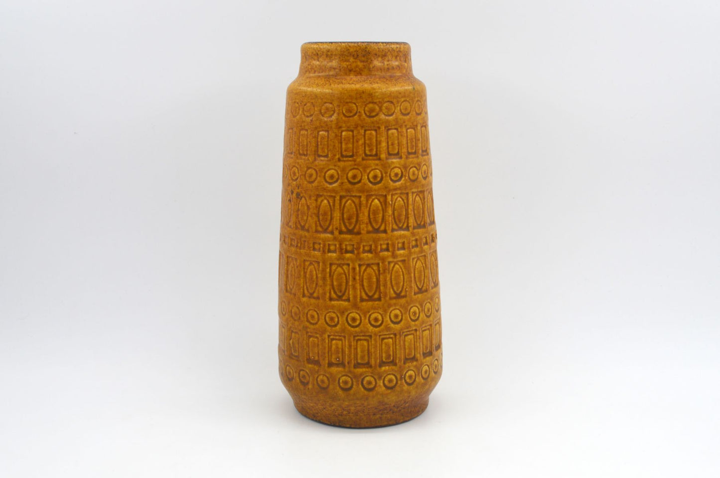 WGP Scheurich Fat-Lava Keramik Vase 260-22 „Inka“ 1960s westdeutsches Mid-Century Modern Design