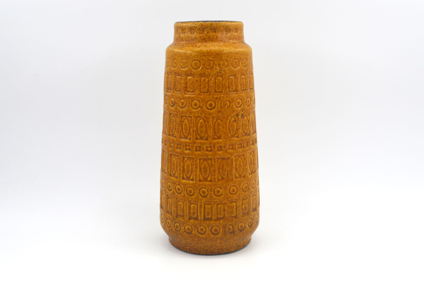 WGP Scheurich Fat-Lava Keramik Vase 260-22 „Inka“ 1960s westdeutsches Mid-Century Modern Design